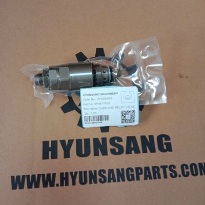 Hyunsang Excavator Parts Overlord Relief Valve 31N6-17510 for Hyundai R210LC-7 R220-7 Excavators