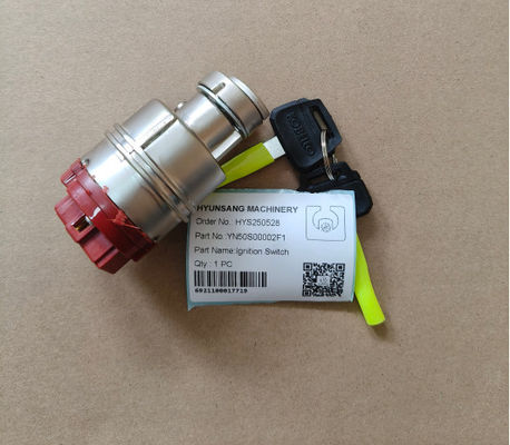 Hyunsang Excavator Parts Ignition Switch YN50S00002F1 For SK135SR, SK135SR-1E, SK135SRL, SK135SRL-1E
